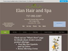 Tablet Screenshot of elanhairandspa.com